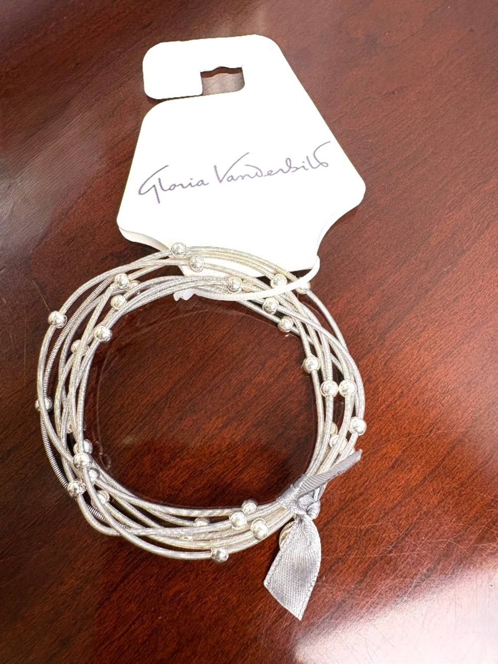 Gloria Vanderbilt Silver Stretch Bracelets